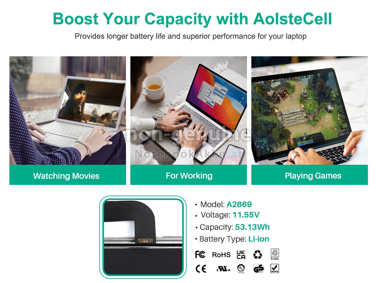 Akku für Apple MLY43LL/A