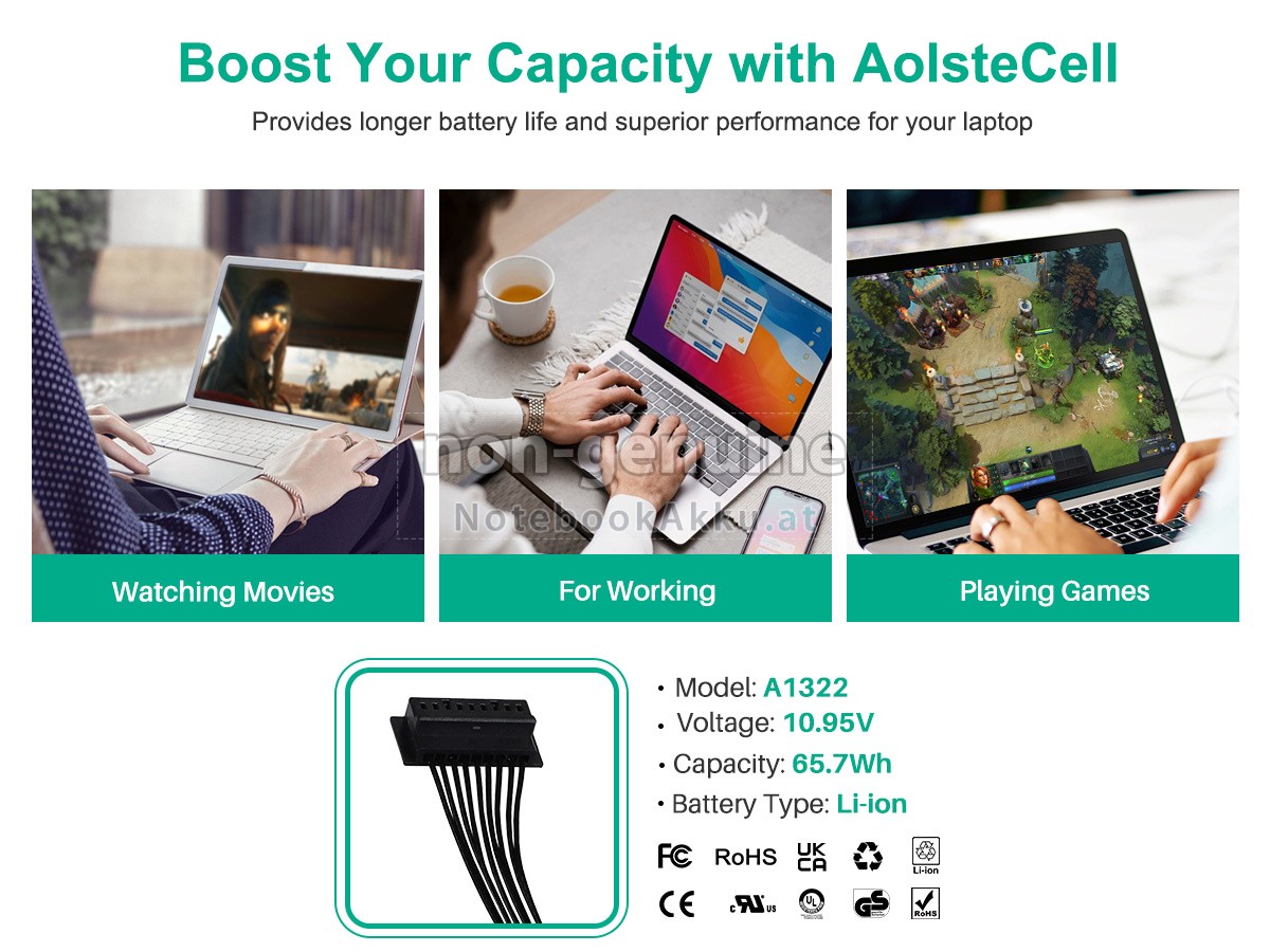 Akku für Apple MD313LL/A