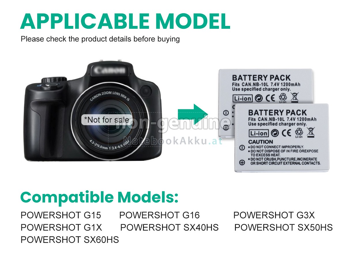 Akku für Canon NB-10L