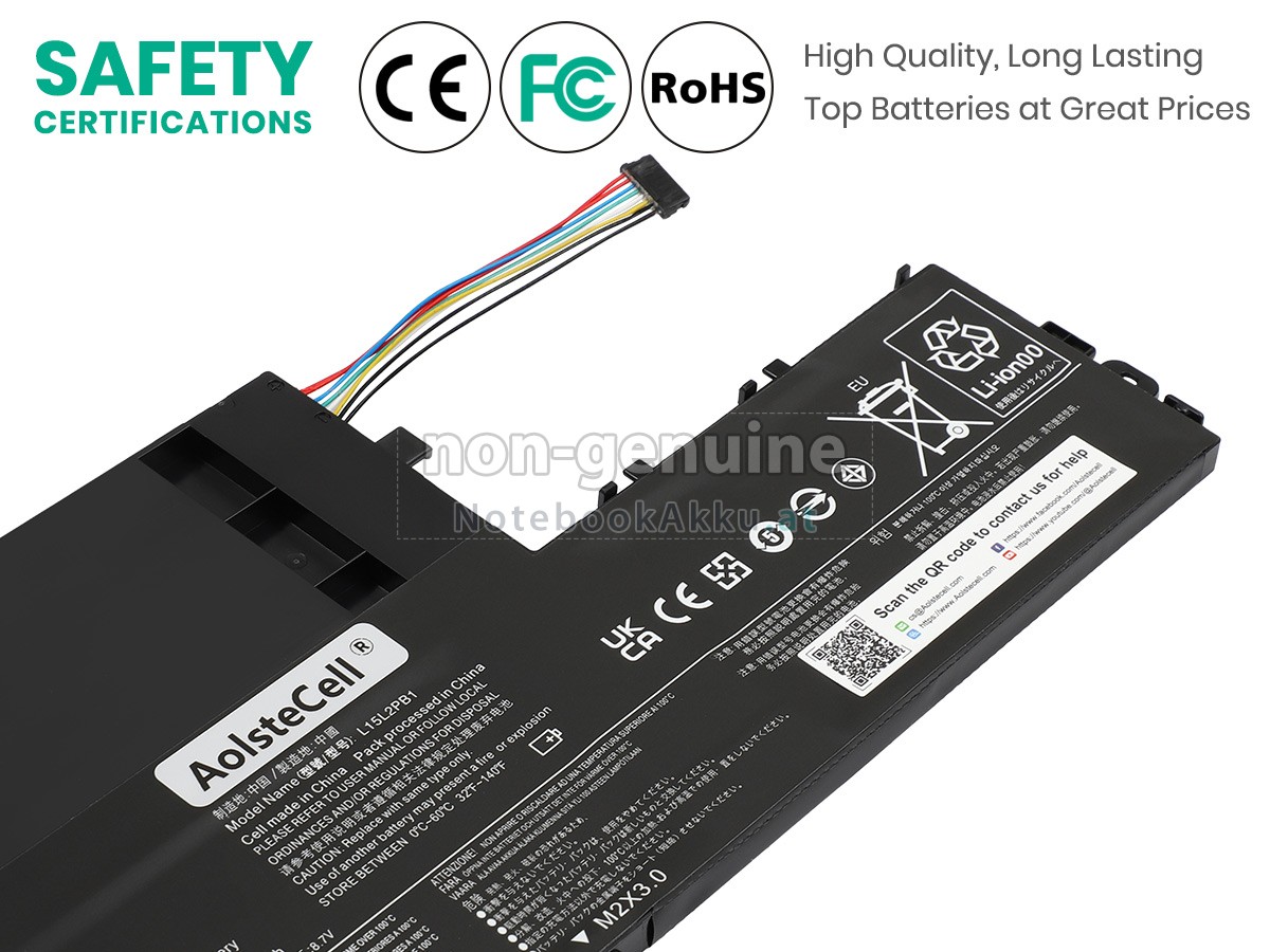 Akku für Lenovo L15L2PB1