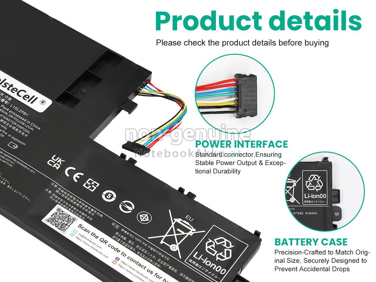 Akku für Lenovo L15L2PB1