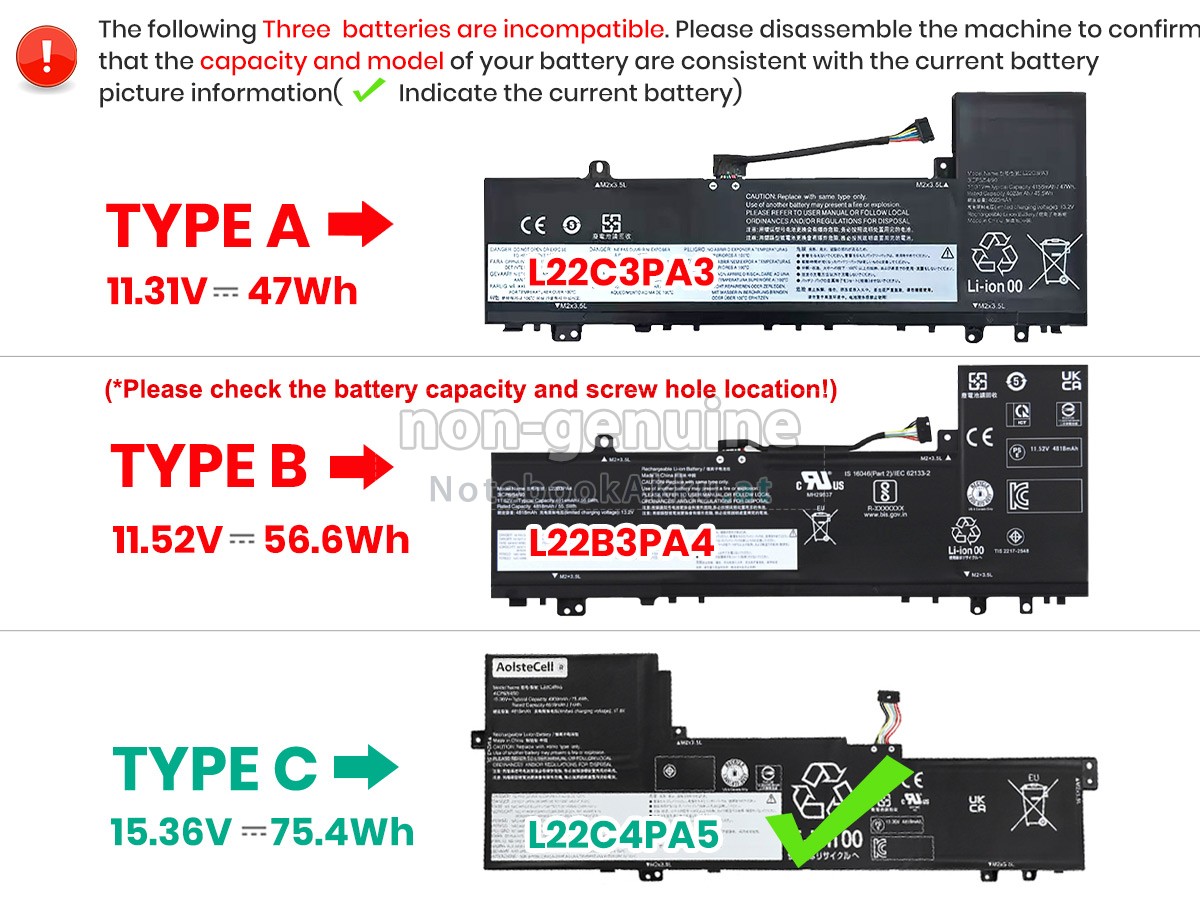Akku für Lenovo IdeaPad SLIM 5 16ABR8-82XG003JMX