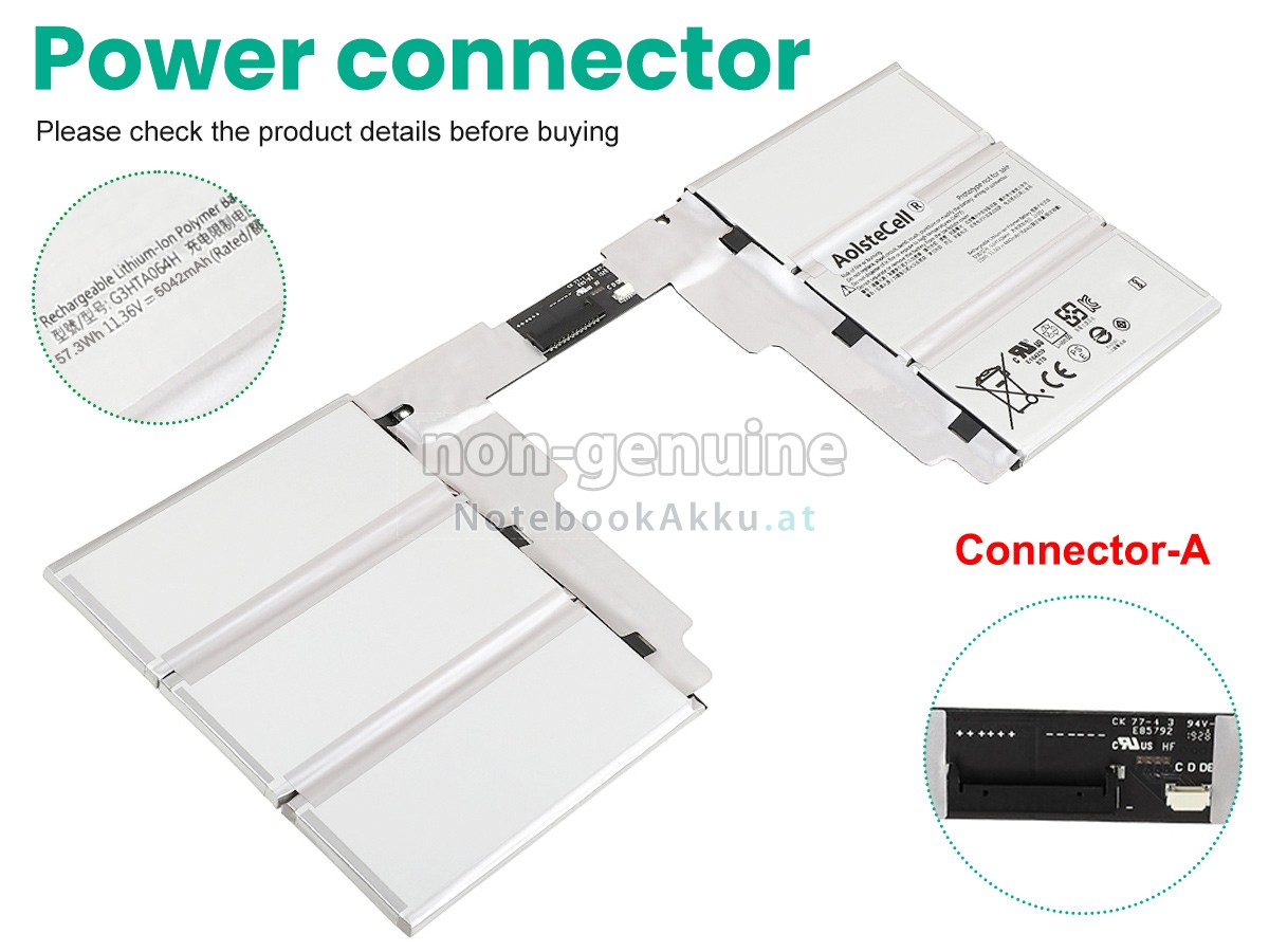 Akku für Microsoft Surface BOOK2 KEYBOARD