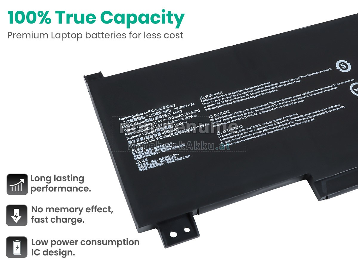 Akku für MSI PRESTIGE 14 A12UC