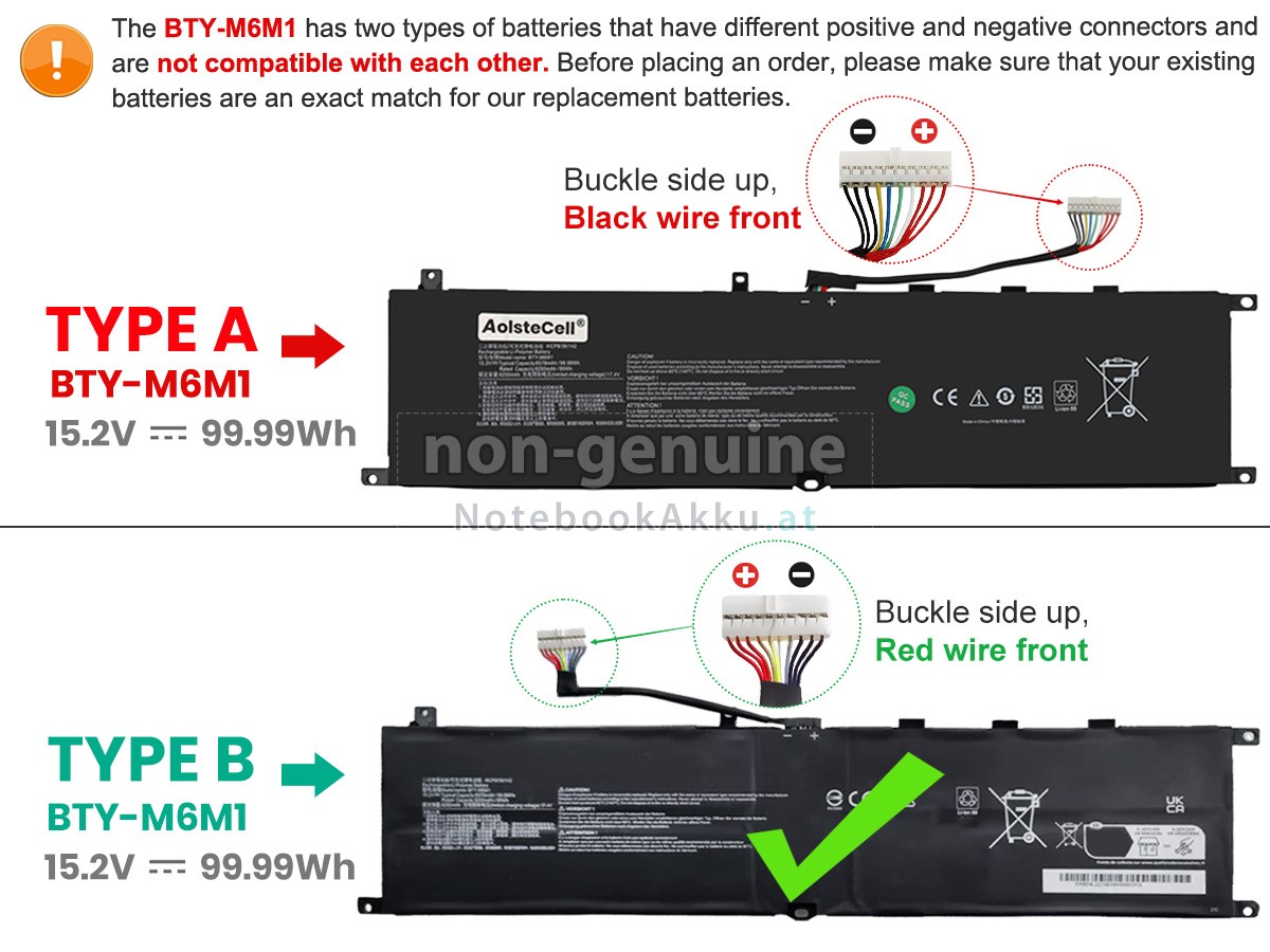 Akku für MSI STEALTH GS77 12U